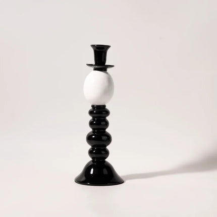 Monochrome Artistic Resin Candle Holder for Modern Home Styling