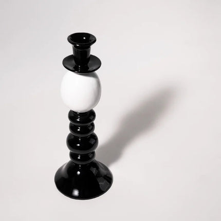 Monochrome Artistic Resin Candle Holder for Modern Home Styling