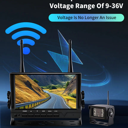 7” HD Wireless Monitoring System with Extended 2.4GHz Transmission and Weather-Resistant IR Camera