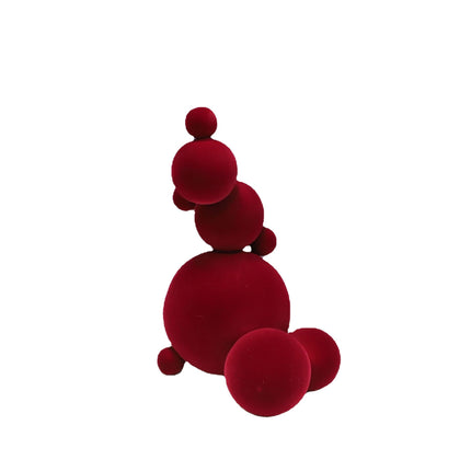 Resin Flocked Red Snowman Holiday Ornament 28cm Winter Home Figurine