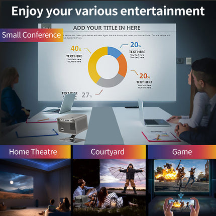 High-Brightness 200 ANSI Lumens Mini Projector with H713 ARM Cortex-A53 Processor