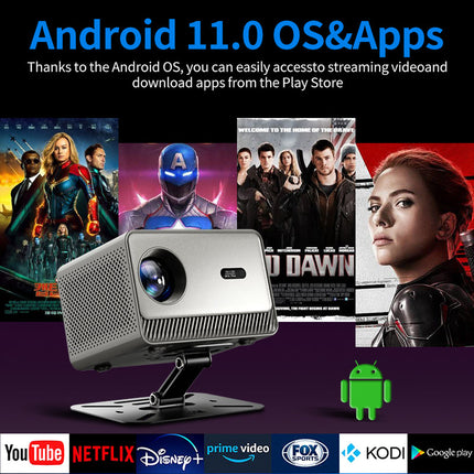 High-Brightness 200 ANSI Lumens Mini Projector with H713 ARM Cortex-A53 Processor