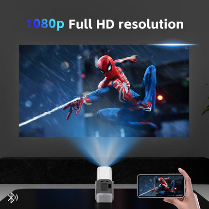 Compact RK3326 Quad-Core Mini Projector with HD Display, WiFi6 & Bluetooth 5.0