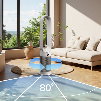 Slim Vertical Air Cooling Fan with HEPA Filter, Energy Saving 30W – White