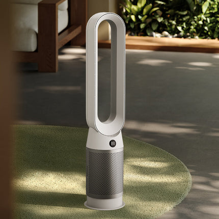 Compact Tower Air Cooler with HEPA Filter, ABS Body, and 30W Quiet Motor – White