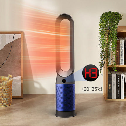 Compact 2-in-1 Air Cooler & Heater with HEPA Filter 1800W – 93.5cm Blue/Grey