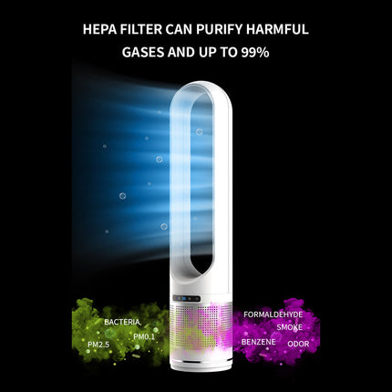 Compact 105 cm Tower Air Purifier & Cooler with HEPA Filter – 30W, White