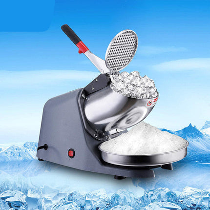 Professional Electric Ice Shaving Machine 350W, Heavy-Duty Aluminum Cutter, Space-Saving Design