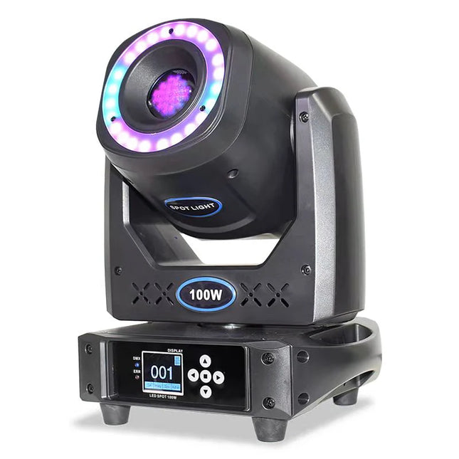 100W High-Performance Moving Head Stage Light with Gobo, Color Wheel & Prism Beam Effects