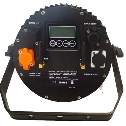 Waterproof LED Stage Light Battery Powered RGBWAUV 6in1 Black