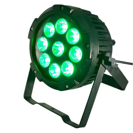 Waterproof LED Stage Light Battery Powered RGBWAUV 6in1 Black