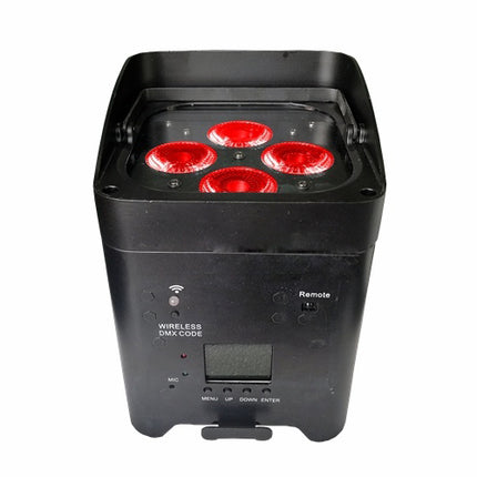 Portable Wireless LED Uplight RGBWA-UV Colour Mixing with Battery Powered DMX Control