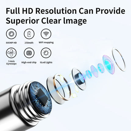 Wireless 4K HD Ear Cleaning Tool with 6-Color LED and Lithium Battery