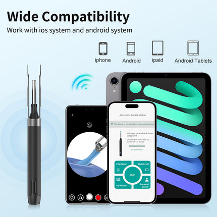 Wireless 4K HD Ear Cleaning Tool with 6-Color LED and Lithium Battery