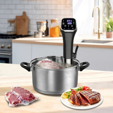 Immersion Sous Vide Cooker 1200W with Adjustable Height, LED Display, Stainless Steel