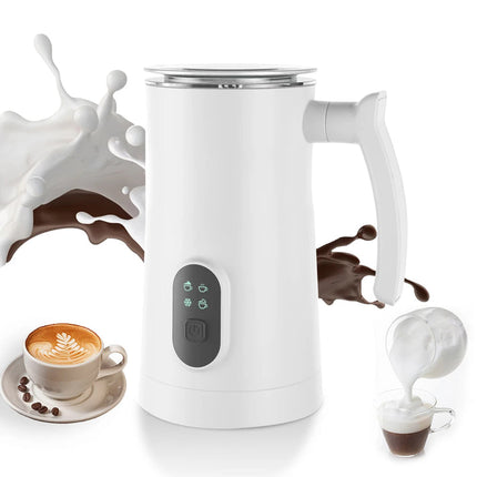 Portable Electric Milk Frother with Temperature Control, Quiet Motor, 400W Power