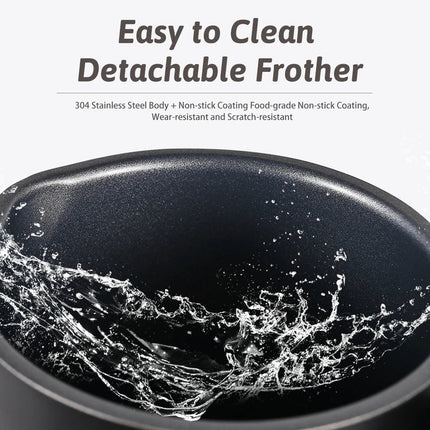 Portable Electric Milk Frother with Temperature Control, Quiet Motor, 400W Power