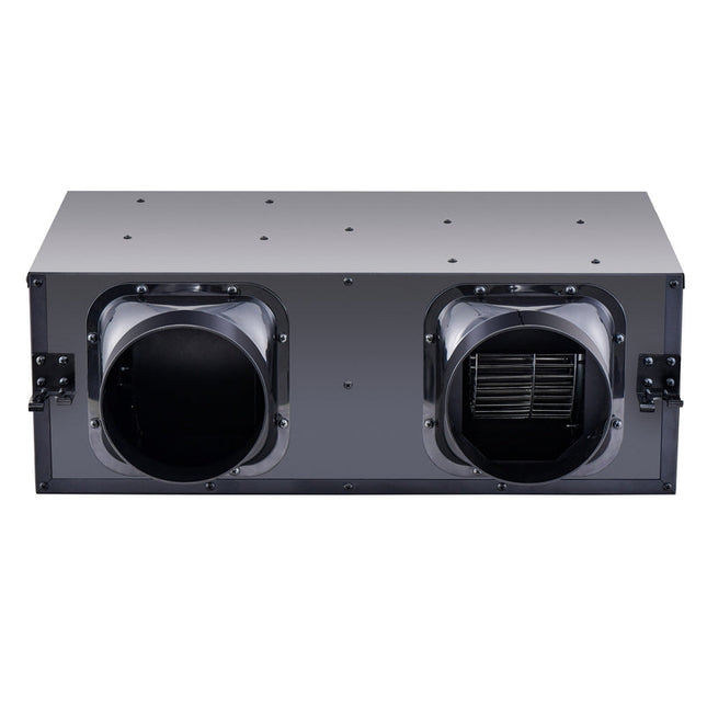 Compact Silent Duct Fan 100mm Two-Way Airflow Adjustable Speed Metal Housing Black