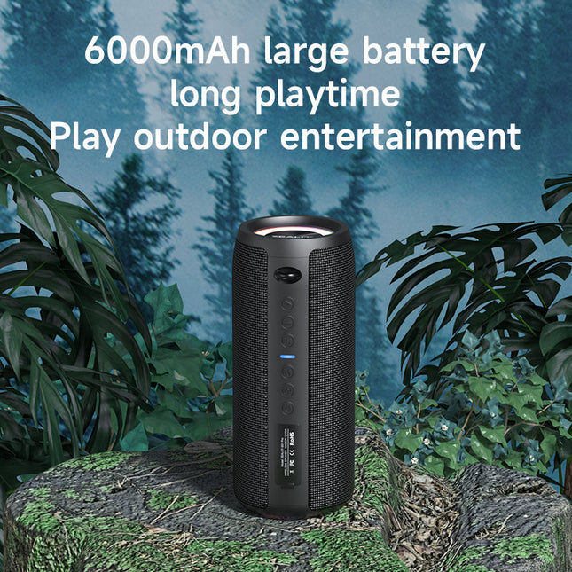Cordless 20W Bluetooth Speaker with 5200mAh Battery, Waterproof & Party Light Effects