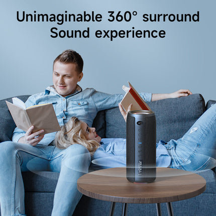 Cordless 20W Bluetooth Speaker with 5200mAh Battery, Waterproof & Party Light Effects