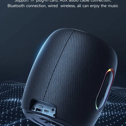 Wireless 60W Bluetooth Speaker – AUX, USB & TF Card Playback with Long Battery Life & LED Lights