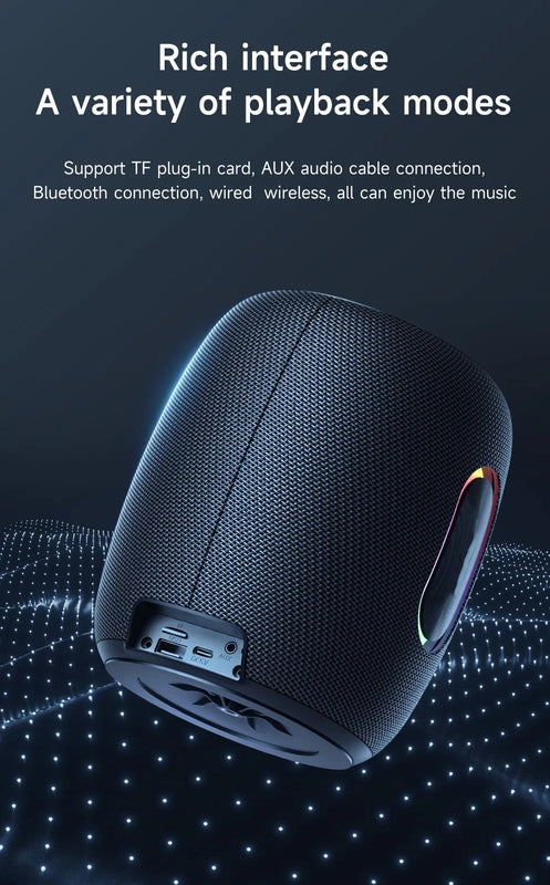 Wireless 60W Bluetooth Speaker – AUX, USB & TF Card Playback with Long Battery Life & LED Lights