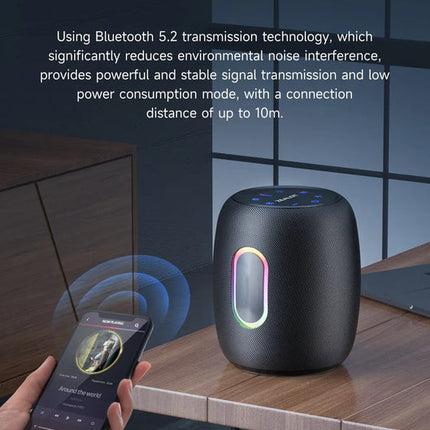 Wireless 60W Bluetooth Speaker – AUX, USB & TF Card Playback with Long Battery Life & LED Lights