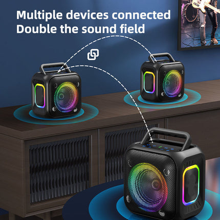 Wireless Bluetooth 5.4 Speaker Dual 6000mAh Battery Long Standby TF Card & AUX Support