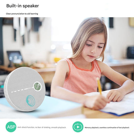 Portable Bluetooth CD/MP3 Player with USB, AUX & Earphone Jack – Rechargeable Music Player