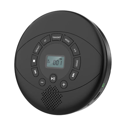 Rechargeable Portable CD Player with Bluetooth 5.0, USB & AUX – Black