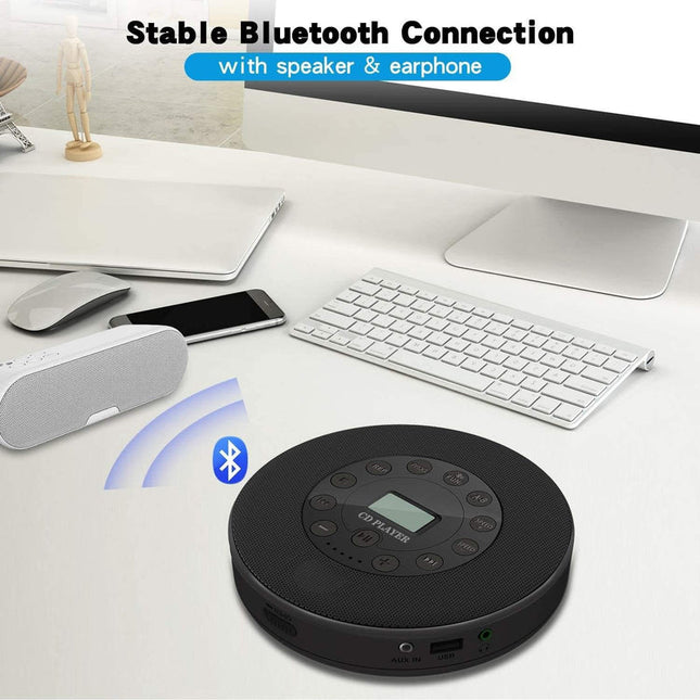 Portable CD and MP3 Player with USB, LCD Display, Built-In Speaker, AUX and Rechargeable Battery