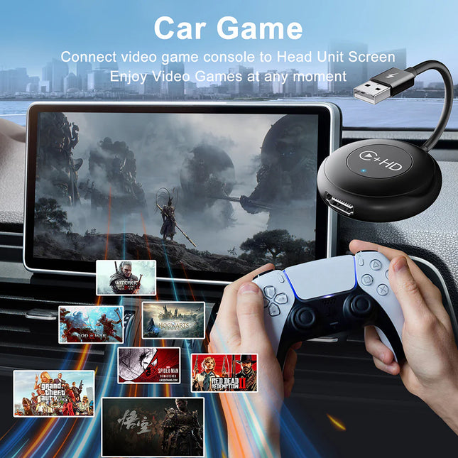 Universal Car Screen Mirroring Adapter – HDMI Display Casting for iPhone & Android, Instant Setup