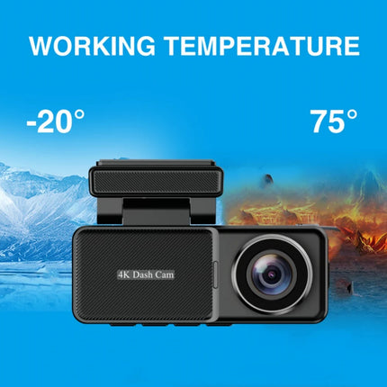 Smart Vehicle Dashboard Camera 4K Recording with Wireless App Control and 3.2” Display – Black