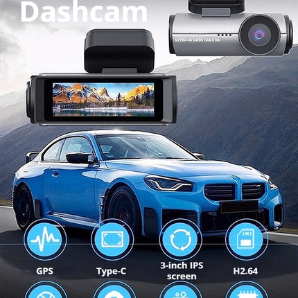 Portable 4K WiFi Action Camera with 1.47″ Display – Compact Black