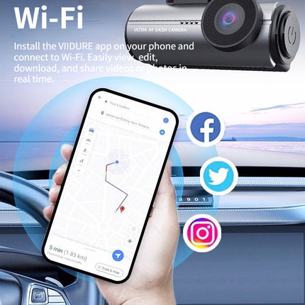 Portable 4K WiFi Action Camera with 1.47″ Display – Compact Black