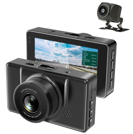 Dual Lens 4K Car Dash Camera with Wi-Fi and Night Vision – Black