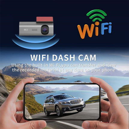 Compact 4K Screenless Dash Camera with WiFi App Control