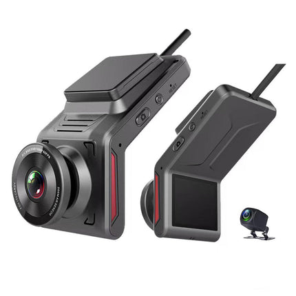 Dual Lens Dash Camera with 4G, Full HD Recording, WiFi & Night Vision – Black