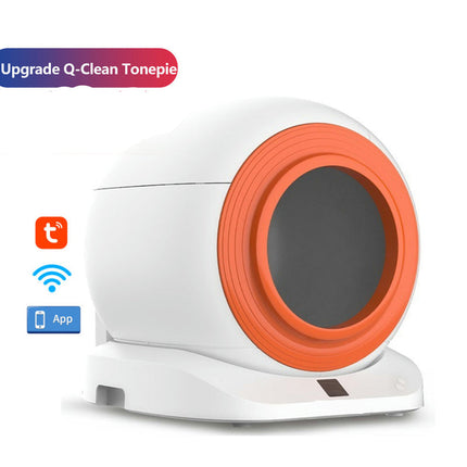 Self-Cleaning Cat Litter Box, DC 12V Rechargeable, Compact 48.5×53×50.5cm