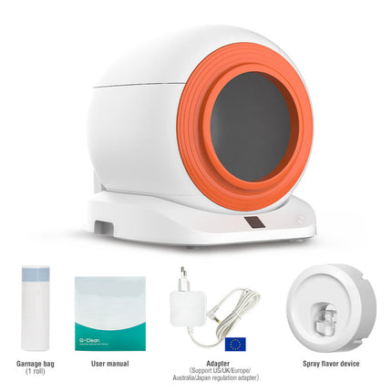 Self-Cleaning Cat Litter Box, DC 12V Rechargeable, Compact 48.5×53×50.5cm