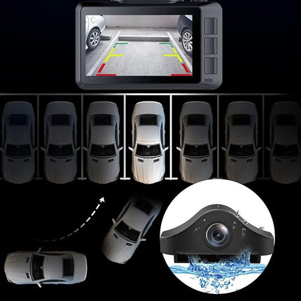 Dual Lens Dash Cam – 4K Front & 1080P Rear, WiFi Portable, Type-C, 2.45” IPS Screen