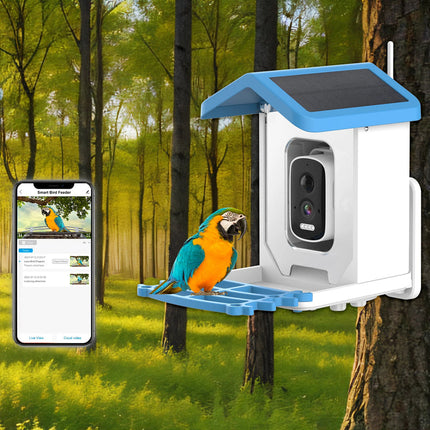 Smart Bird Feeder with 5MP 2.5K Camera | Solar & USB-C Charging | 1.5L Capacity