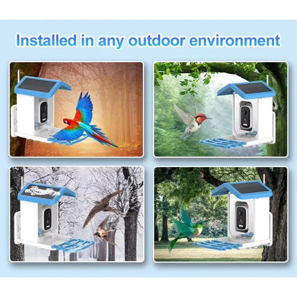 Smart Bird Feeder with 5MP 2.5K Camera | Solar & USB-C Charging | 1.5L Capacity
