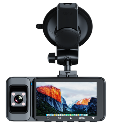 Triple Channel 4K Dash Camera with WiFi Connectivity and Loop Recording