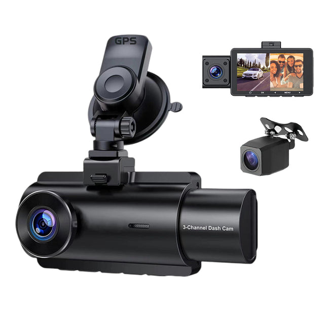 Front and Rear Car Dash Camera 2.5K Recording with WiFi App Control Black