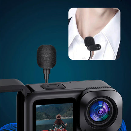Waterproof 5K Action Camera with Dual Screens 4K60 Video & iSmart App Black