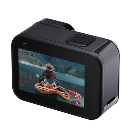 Waterproof 5K Action Camera with Dual Screens 4K60 Video & iSmart App Black