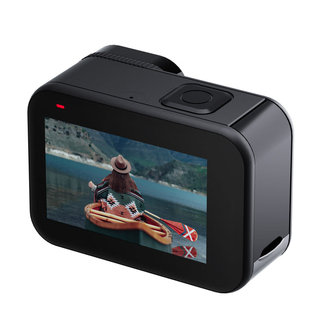 Waterproof 5K Action Camera with Dual Screens 4K60 Video & iSmart App Black