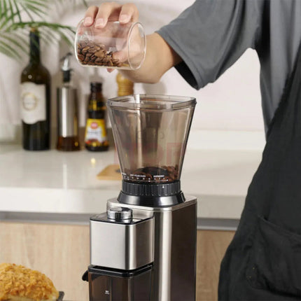 Electric Conical Coffee Grinder Adjustable Grind Levels Anti Static Design
