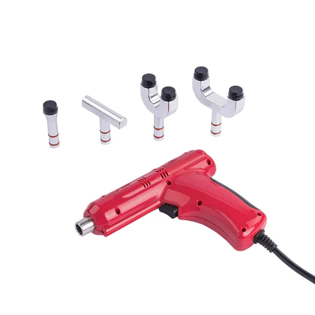 Handheld Deep Muscle Massage Gun – 12 Intensity Levels with 4 Attachment Heads (Red)